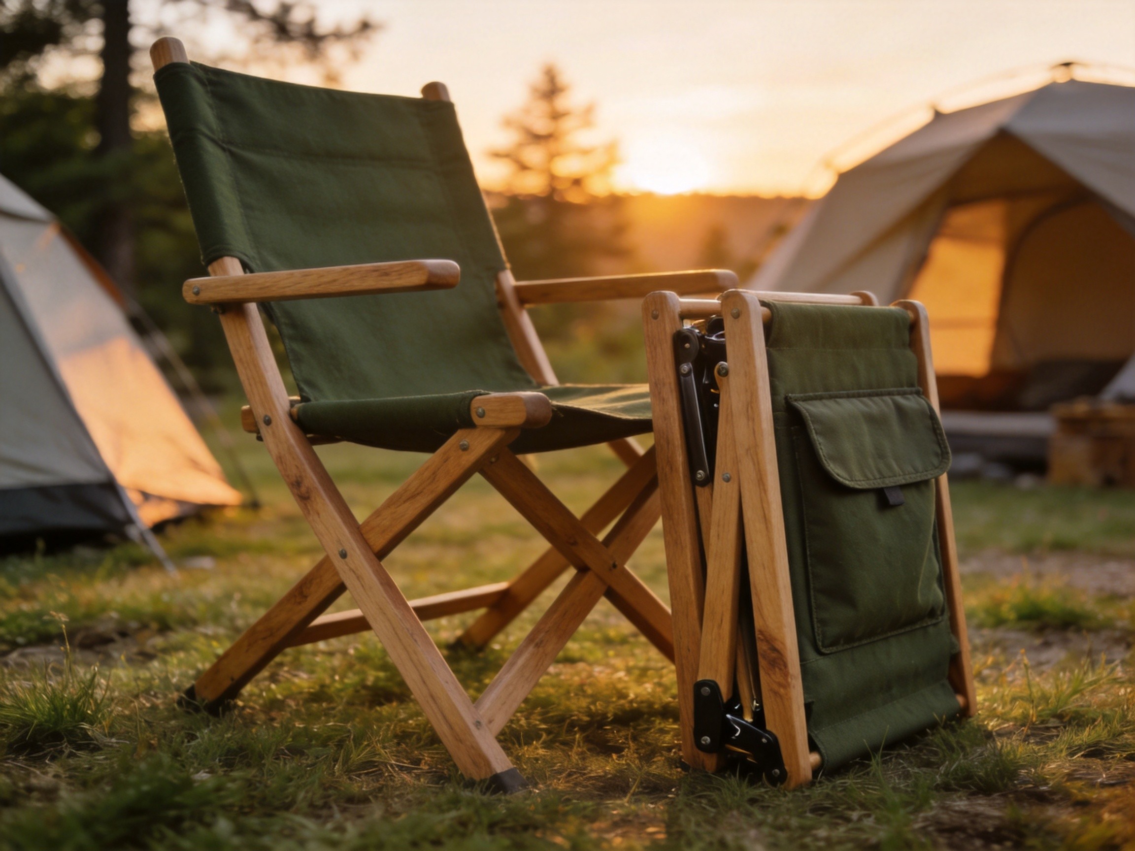 Solid Wood Folding Camping Chair